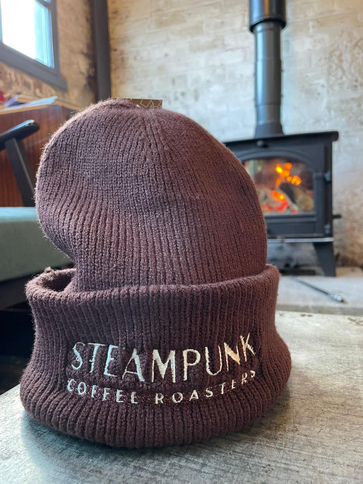 Steampunk Beanie Walnut