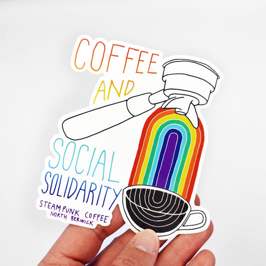 Coffee & Social Solidarity Sticker