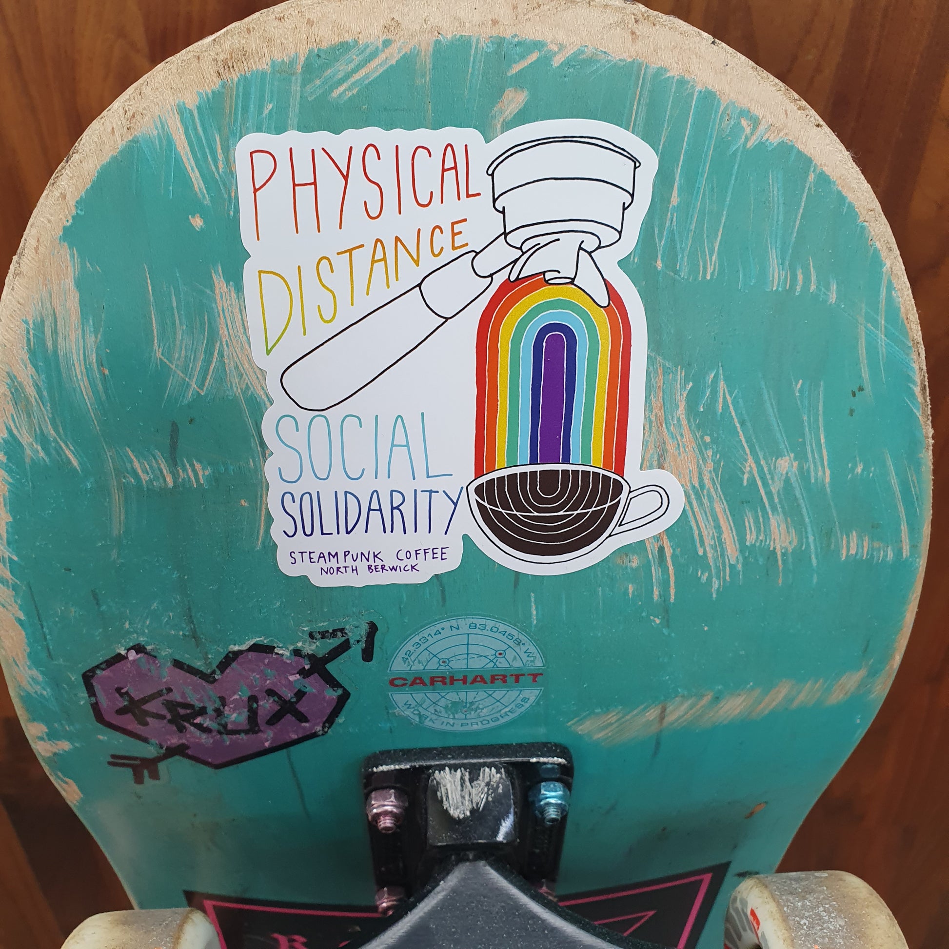 Solialization Sticker Examples Coffee & Social Solidarity Sticker – Steampunk Coffee Roasters